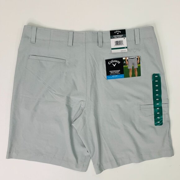 Callaway Men's 40 Shorts Flat Front Performance Golf Short Grey Gray 40 - Picture 2 of 9